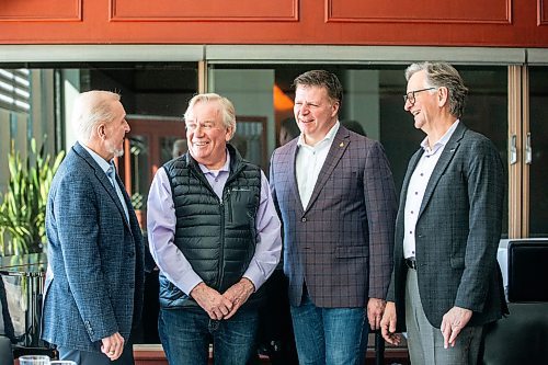 MIKAELA MACKENZIE / FREE PRESS

Honorary consuls Barry Rempel (left), Dwight Macaulay, Philip Houde and John Bockstael gather at the Winnipeg Squash Club on Tuesday, March 5, 2024. 

For Martin Cash story.