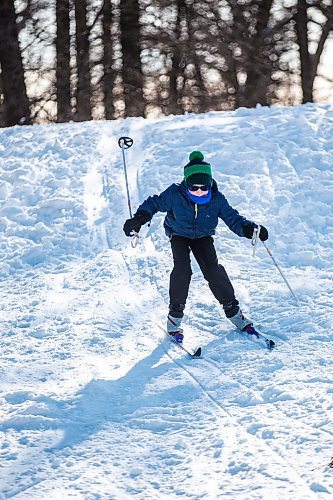 MIKAELA MACKENZIE / FREE PRESS

Coen Enns (eight) flies down a hill at Windsor Park Nordic Centre on Tuesday, March 5, 2024. 

Standup.