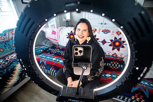 MIKAELA MACKENZIE / FREE PRESS

Michelle Chubb, aka Instagram/Tik Tok influencer Indigenous Baddie, in her home on Thursday, March 7, 2024. Chubb, who is in her mid-20s, posts on about her life as a mother and her work as an activist educating people on Indigenous values and culture. 


For AV story.