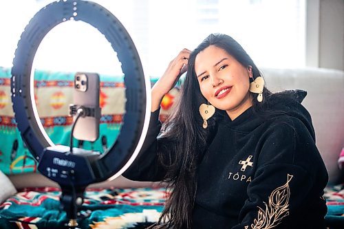 MIKAELA MACKENZIE / FREE PRESS

Michelle Chubb, aka Instagram/Tik Tok influencer Indigenous Baddie, in her home on Thursday, March 7, 2024. Chubb, who is in her mid-20s, posts on about her life as a mother and her work as an activist educating people on Indigenous values and culture. 


For AV story.