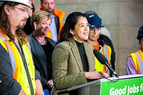 MIKAELA MACKENZIE / FREE PRESS

Minister of labour Malaya Marcelino makes an announcement at the Manitoba Legislative Building on Wednesday, March 6, 2024. 


For Carol/Danielle story.