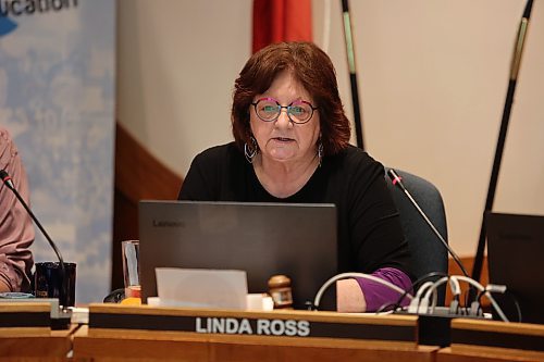 Brandon School Division board chair Linda Ross says the 2024/25 budget is a responsible 'budget ' during a trustee meeting Monday night where she and her colleagues approved the 2024-25 budget. Photo: Abiola Odutola/The Brandon Sun