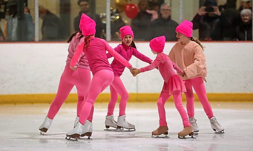Star Synchro skaters perform to the Pink Panther theme during their season-ending Skate Brandon show Tuesday evening at Flynn Arena. (Matt Goerzen/The Brandon Sun)