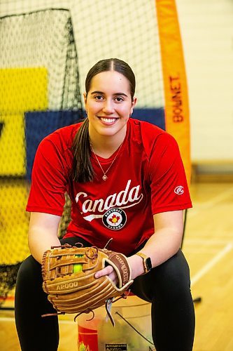 MIKAELA MACKENZIE / FREE PRESS

National team softball player Danika Nell at practice in Winnipeg on Wednesday, March 13, 2024.  

For Mike Sawatzky story.