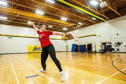 MIKAELA MACKENZIE / FREE PRESS

National team softball player Danika Nell at practice in Winnipeg on Wednesday, March 13, 2024.  

For Mike Sawatzky story.