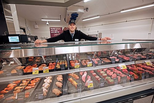 Franchisee/manager Greg Gingras stands behind the updated butcher's counter at Sobeys West in Brandon. (Matt Goerzen/The Brandon Sun)