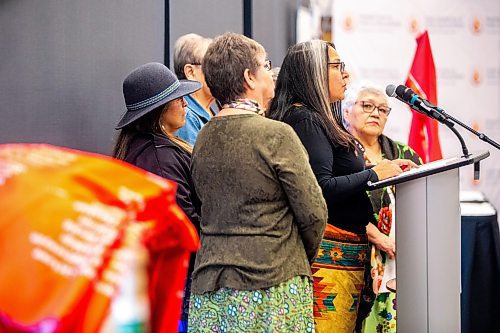 MIKAELA MACKENZIE / FREE PRESS

National Centre for Truth and Reconciliation executive director Stephanie Scott speaks at a funding announcement in Winnipeg on Thursday, March 14, 2024.  

For Malak story.