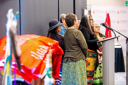 MIKAELA MACKENZIE / FREE PRESS

National Centre for Truth and Reconciliation executive director Stephanie Scott speaks at a funding announcement in Winnipeg on Thursday, March 14, 2024.  

For Malak story.