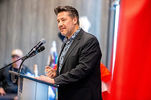 MIKAELA MACKENZIE / FREE PRESS

Winnipeg Foundation CEO Sky Bridges announces five million in funding for the National Centre for Truth and Reconciliation in Winnipeg on Thursday, March 14, 2024.  

For Malak story.