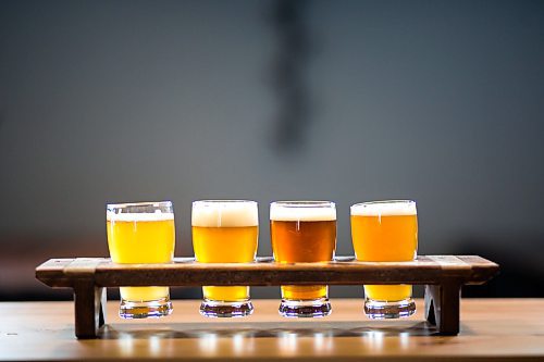 MIKAELA MACKENZIE / WINNIPEG FREE PRESS

A flight of beers at Sookram's brewery in Winnipeg on Wednesday, March 6, 2019. From left to right, the Cult Classic pilsner, Desert Island IPA, Macguffin, and Hazy Pale test batch.

Winnipeg Free Press 2019.