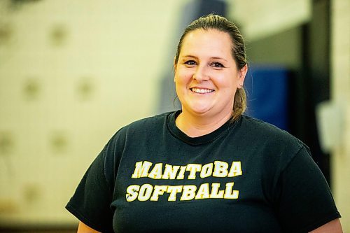 MIKAELA MACKENZIE / FREE PRESS

Softball coach Krystal Morgan at practice in Winnipeg on Wednesday, March 13, 2024.  

For Mike Sawatzky story.