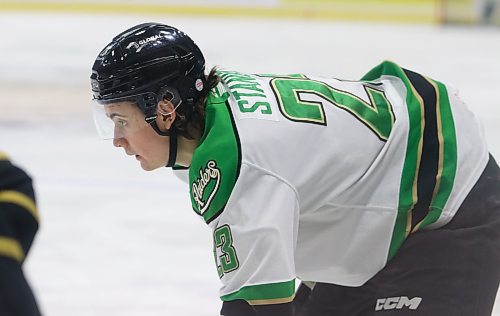 Sloan Stanick was asked to provide more leadership to the Prince Albert Raiders this season, something head coach Jeff Truitt said Stanick has excelled at on the young team. (Perry Bergson/The Brandon Sun)