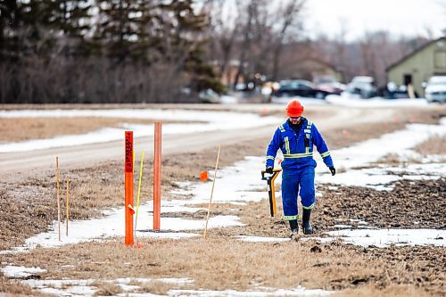 MIKAELA MACKENZIE / FREE PRESS

A crew works along temporary survey markers at the Imperial Oil pipeline just south of St. Adolphe, near the Red River, on Monday, March 18, 2024.  The company has decided to shut down the pipeline and undertake repairs after pipeline inspections identified integrity concerns.

For Katie/Tyler story.