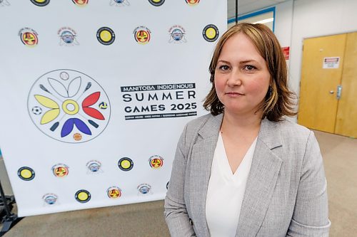 MIKE DEAL / WINNIPEG FREE PRESS
Robyn Cruz, Major Games Manager, Manitoba Aboriginal Sports and Recreation Council, speaks during the announcement.
The Manitoba Aboriginal Sports and Recreation Council announce, during a press conference Monday morning at the Norway House Cree Nation Building (820 Taylor Avenue), that the 2025 Manitoba Indigenous Summer Games will be happening in Norway House Cree Nation and Sagkeeng Anicinabe Nation in July and August of 2025.
See Josh Frey-Sam story
240318 - Monday, March 18, 2024.