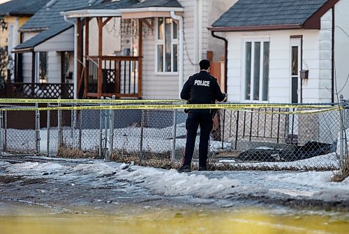 JOHN WOODS / FREE PRESS
Police investigate a scene on the 1200 block of Selkirk at McNichol Monday, March 18, 2024.  

Reporter: ?