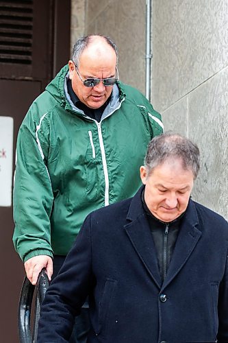MIKAELA MACKENZIE / FREE PRESS

Former Winnipeg high school coach Kelsey McKay leaves the Woodsworth building with his lawyer for a break from his sentencing hearing on Tuesday, March 19, 2024. 

For Dean story.