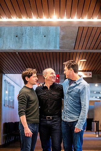 MIKAELA MACKENZIE / FREE PRESS

Lehman Trilogy actors Jordan Pettle (left), Alex Poch Goldin, and Ari Cohen at the RMTC in Winnipeg on Wednesday, March 20, 2024. 

For Ben Waldman story.