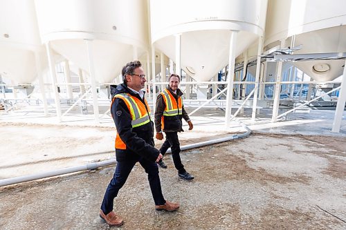 MIKE DEAL / WINNIPEG FREE PRESS
BrettYoung CEO, Erik Dyck (right) and COO, Cory Baseraba (left), show off their facility just south off the South Permiter Highway west of the Brady land fill, including their new $20 million seed cleaning and packaging facility.
See Martin Cash story
240320 - Wednesday, March 20, 2024.