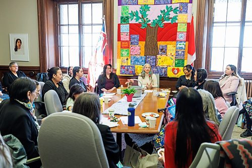 MIKE DEAL / WINNIPEG FREE PRESS
Families Minister Nahanni Fontaine in her office in the Manitoba Legislative Building Thursday morning, with the first gathering of a new Matriarch Circle that will prioritize the protection and well-being of Indigenous women, girls and gender diverse people.
See Carol Sanders story
240321 - Thursday, March 21, 2024.