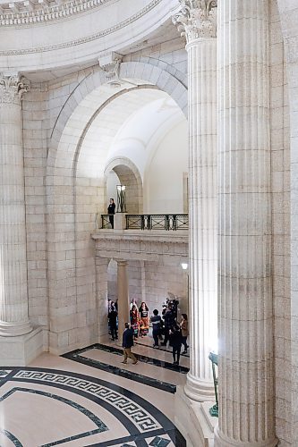 MIKE DEAL / WINNIPEG FREE PRESS
Families Minister Nahanni Fontaine announces a &#x201c;matriarch circle&#x201d; in the Rotunda at the Manitoba Legislative Building Thursday morning.
See Carol Sanders story
240321 - Thursday, March 21, 2024.