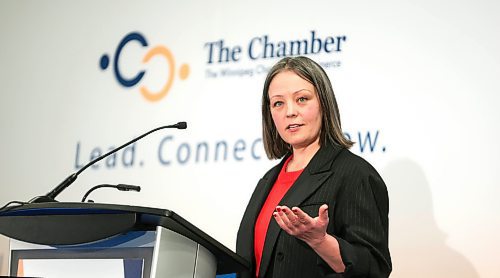 RUTH BONNEVILLE / FREE PRESS

BIZ - Sara Stasiuk

Photo of Sara Stasiuk, CEO of The Forks North Portage, speaking at luncheon at RBC Convention Centre Thursday.  She may share developments on the Railside project, which will see housing built at The Forks.

See story by. Gabby

March 21st , 2024