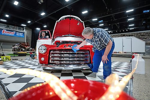 RUTH BONNEVILLE / FREE PRESS

Standup - World of Wheels 

Doug Ingram shines up his 1951 GMC pickup truck at the RBC Convention Centre for the 47th annual Piston Ring's World of Wheels Thursday afternoon.  The show runs from Friday till Sunday, March 22nd - 24th showcasing the finest Hot Rods, Custom Cars, Trucks &amp; Motorcycles.

Ingram's prized truck has been in his family since the day his great uncle, Gordon Witt, purchased it for $1250.00 to use on his farm in Hartney Manitoba in 1951.  Doug restored the vehicle including redoing the wooden truck bed after it was passed onto him in 1980.  Doug and his wife Sylvia have kept it in immaculate shape ever since. 


March 21st , 2024