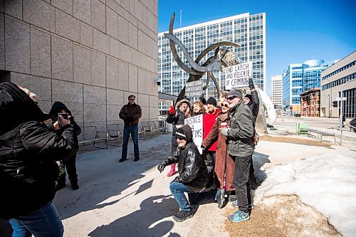 MIKAELA MACKENZIE / FREE PRESS

A rally calling for an end to the &#x201c;catch and release&#x201d; of the justice system takes place outside of the Law Courts in Winnipeg on Friday, March 22, 2024. 

For Gabby story.