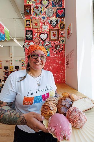 MIKE DEAL / WINNIPEG FREE PRESS
Brenda Hernandez opened La Panderia (218 Princess St), a Latin bakery in the Exchange, earlier this year after a decade of working in various local bakeries and food establishments.
See Eva Wasney story
240325 - Monday, March 25, 2024.