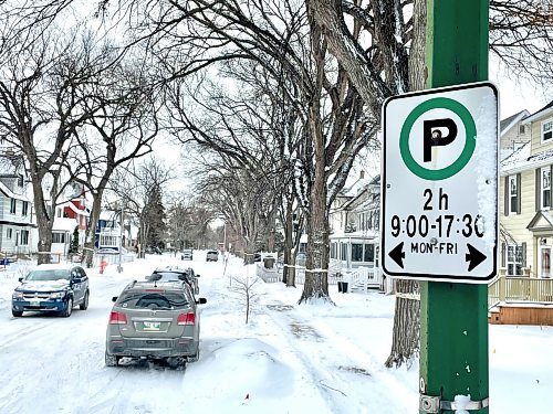 RUTH BONNEVILLE / FREE PRESS

Dominion Street,  south of portage, residential parking sign
