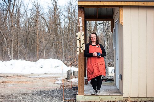 MIKAELA MACKENZIE / FREE PRESS

Megan Morin, a potter who makes forest-inspired creations, holds a mug on her studio porch near Richer on Monday, March 25, 2024. 

For AV story.