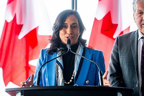 MIKAELA MACKENZIE / FREE PRESS

Treasury board president Anita Anand announces new housing and affordability measures for renters at Broadway Commons in Winnipeg on Wednesday, March 27, 2024. 

For Carol story.
