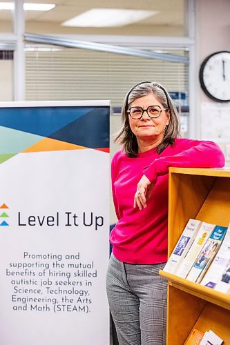 MIKAELA MACKENZIE / FREE PRESS

Anne Kresta, head of Level It Up (a non-profit that supports people with autism seeking employment in STEAM), in her office on Wednesday, March 27, 2024. 

For Malak story.