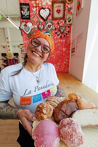 MIKE DEAL / WINNIPEG FREE PRESS
Brenda Hernández opened La Panaderia (218 Princess St), a Latin bakery in the Exchange, earlier this year after a decade of working in various local bakeries and food establishments.
See Eva Wasney story
240325 - Monday, March 25, 2024.
