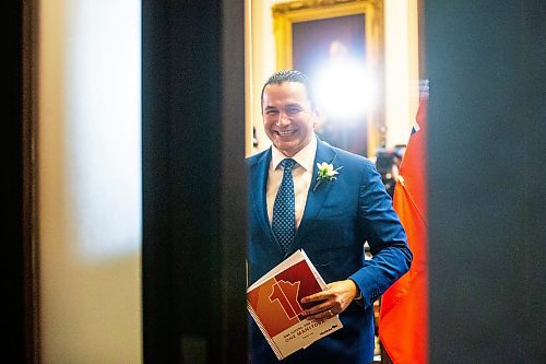 MIKAELA MACKENZIE / FREE PRESS

Premier Wab Kinew walks out of a press conference with media on budget day at the Manitoba Legislative Building on Tuesday, April 2, 2024. 

For budget story.