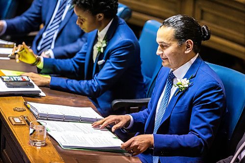 MIKAELA MACKENZIE / FREE PRESS

Premier Wab Kinew in the chamber on budget day at the Manitoba Legislative Building on Tuesday, April 2, 2024. 

For budget story.