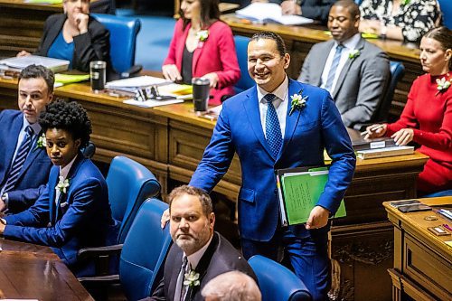 MIKAELA MACKENZIE / FREE PRESS

Premier Wab Kinew walks into the chamber on budget day at the Manitoba Legislative Building on Tuesday, April 2, 2024. 

For budget story.