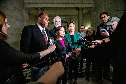 MIKAELA MACKENZIE / FREE PRESS

Liberal MLA Cindy Lamoureux reacts to the budget at the Manitoba Legislative Building on Tuesday, April 2, 2024. 

For budget story.