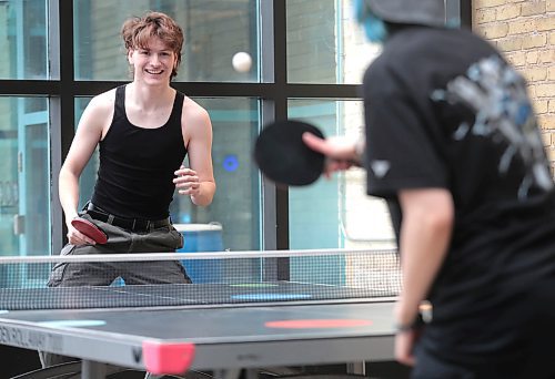 Ruth Bonneville / Free Press

Standup - Table tennis match

Andrew Foulkes has fun playing table tennis with his friend Rain Enns on their day off work  at the Forks Market Tuesday.  

Two tennis tables are open inside The Market and free to use.  Equipment is available at the The Common.



April 2nd,  2024
