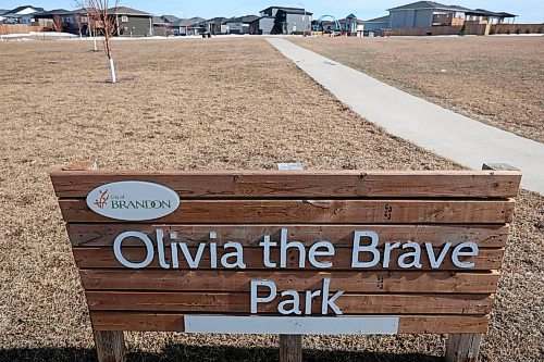04042023
Olivia the Brave Park in the Brookwood area in southwest Brandon. More than $10,000 has been raised in the effort to boost the budget for the park's new play structure. (Tim Smith/The Brandon Sun)