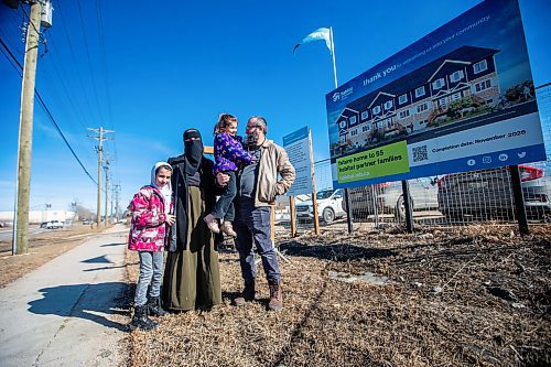 MIKAELA MACKENZIE / FREE PRESS

Halima (nine, left), Eljifa, Zainab (five), and Aslan Sejdi in front of the under-construction Habitat for Humanity housing development that they will be moving into in Transcona on Friday, April 5, 2024. Six in 10 Winnipeggers are in favour of the city&#x573; decision late last year to loosen zoning laws that would allow four housing units be built on a what was typically a single residential lot.

For Kevin story.
