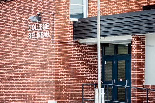 MIKAELA MACKENZIE / FREE PRESS

Coll&#xe8;ge B&#xe9;liveau, where no criminal charges will be laid against teenagers accused of sharing nude photos of underage peers that were created with artificial intelligence, in Winnipeg on Thursday, Feb. 15, 2024. 

