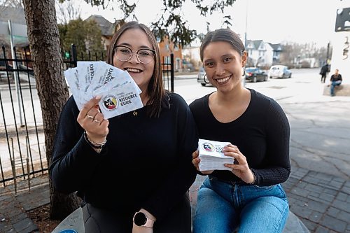 MIKE DEAL / FREE PRESS
Tammie Kolbuck (left) and Brittney Nygaard (right) co-chairs of the Winnipeg Outreach Network with physical copies of the Resource Guide that helps the city&#x2019;s homeless find resources they need. About 30,000 guides (up from 20,000 in 2018) have been printed and will be distributed to community agencies and organizations across the city in the coming weeks. It&#x2019;s the first major update for the guide in 2.5 years and a total overhaul since its first copies were handed out six years ago.
240409 - Tuesday, April 09, 2024.