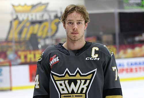 Brett Hyland was named captain of the Brandon Wheat Kings after Nate Danielson was traded in January. (Perry Bergson/The Brandon Sun)