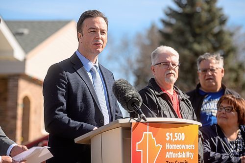 Mike Sudoma/Winnipeg Free Press
Manitoba Finance Minister talks to media after the NDP government announced the $1500 Homeowners Affordability tax credit during a Friday morning press conference 
April 12, 2024