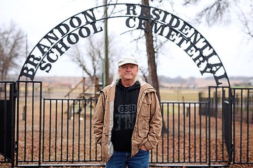 Mark Kovatch, owner of Turtle Crossing Campground with his wife Joan, is asking for volunteers to help temporarily move the fencing surrounding the Brandon Residential School Cemetery within the campground today at 6 p.m. to prevent it from being damaged by water from the rising Assiniboine River. (Tim Smith/The Brandon Sun)