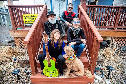 MIKAELA MACKENZIE / FREE PRESS

Chris Dunn (top left), Devin Latimer (top right), Keri Latimer (bottom left), and Joanna Miller (bottom right), who make up the folk group Leaf Rapids, on Tuesday, April 16, 2024. The band has a new album out next week.

For Al Small story.