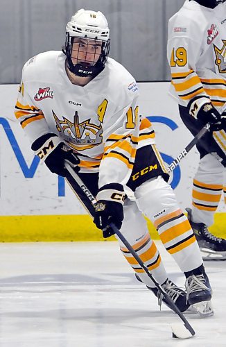 In 40 regular season games playing in the Manitoba U18 AAA Hockey League during the 2023-24 regular season, forward Colten Worthington finished fifth in team scoring with 27 goals and 62 points. During nine playoff games, he scored eight goals and added six assists. (Jules Xavier/The Brandon Sun)