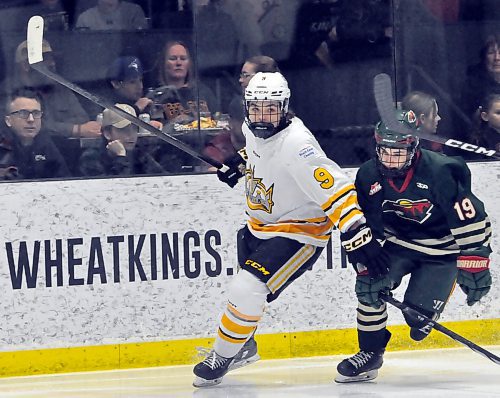Jaxon Jacobson made his Brandon Wheat Kings U18 AAA debut this past season on Oct. 27 with two goals and two assists against the Winnipeg Thrashers, and in 35 games, posted an incredible 37 goals, 69 assists and 106 points. (Jules Xavier/The Brandon Sun)