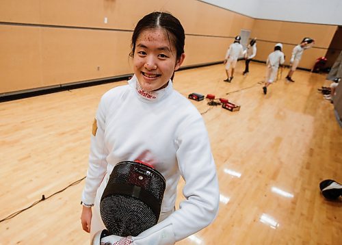 JOHN WOODS / FREE PRESS
Manitoba fencer Cheryl Cheung trains for the upcoming provincial championships at the Sport Manitoba building in Winnipeg Tuesday, April 23, 2024. 

Reporter: josh