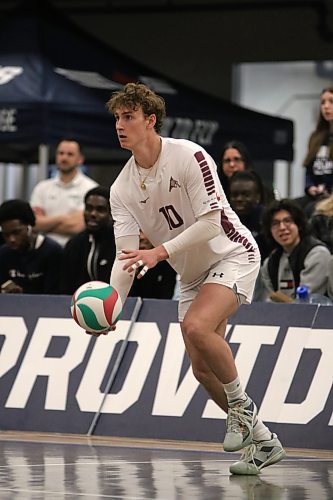 Noah Barcellona of the ACC men's volleyball team was named Cougars male athlete of the year on Thursday. (Thomas Friesen/The Brandon Sun)